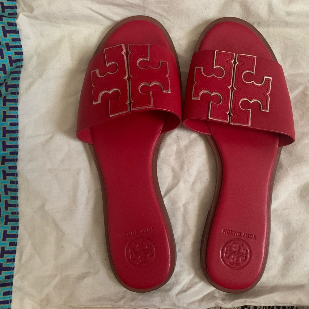 Tory Burch Ines Slide -brilliant Red